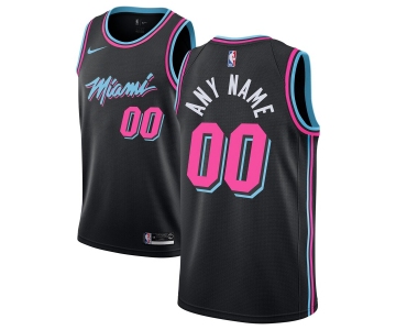 Men's Miami Heat Nike Black 2018-19 Swingman Custom City Edition Jersey