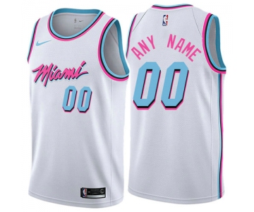 Men's Nike Miami Heat White NBA Swingman City Edition Custom Jersey