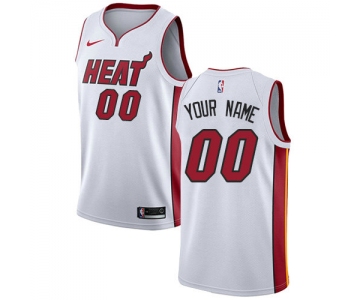 Men's Nike Miami Heat White NBA Swingman Custom Jersey