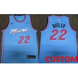 Nike Miami Heat Custom 2019-20 Men's Blue Miami City Edition NBA Jersey
