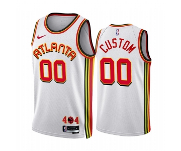 Men's Atlanta Hawks Active Player Custom 2022-23 White Association Edition Stitched Jersey