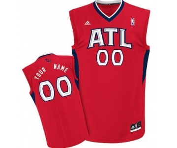 Mens Atlanta Hawks Customized Red Jersey