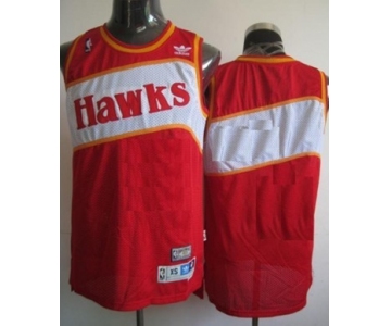 Mens Atlanta Hawks Customized Red Throwback Jersey