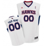 Mens Atlanta Hawks Customized White Jersey