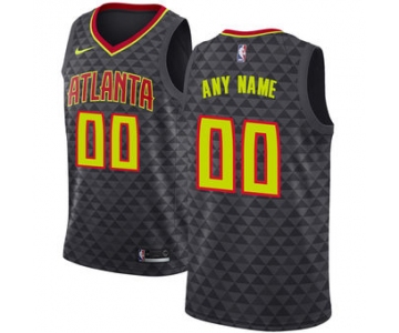 Men's Atlanta Hawks Nike Black Swingman Custom Icon Edition Jersey