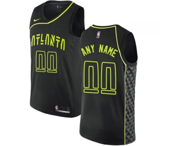 Men's Nike Atlanta Hawks Customized Authentic Black NBA City Edition Jersey