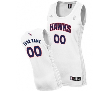 Womens Atlanta Hawks Customized White Jersey