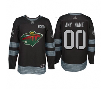 Adidas Minnesota Wild Black 1917-2017 100th Anniversary Stitched NHL Custom Jersey