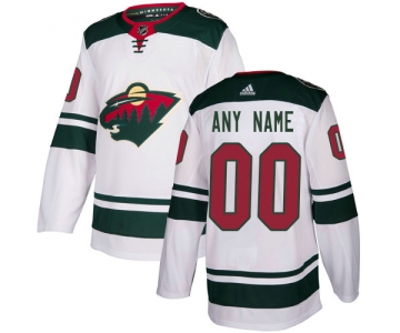 Men's Adidas Minnesota Wild NHL Authentic White Customized Jersey