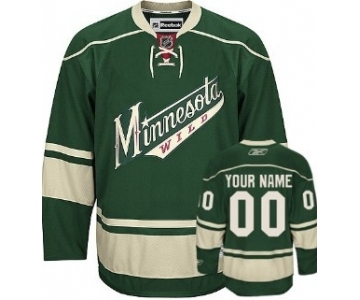 Minnesota Wild Mens Customized Green Jersey