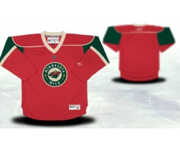 Minnesota Wild Youths Customized Red Jersey
