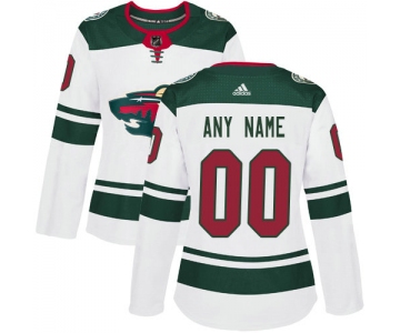 Women's Adidas Minnesota Wild NHL Authentic White Customized Jersey