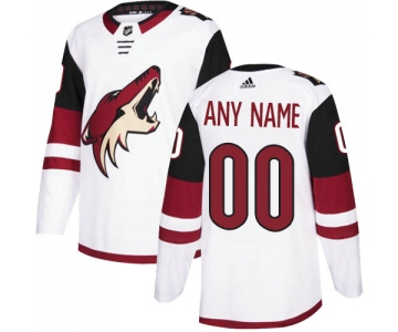 Men's Adidas Arizona Coyotes NHL Authentic White Customized Jersey