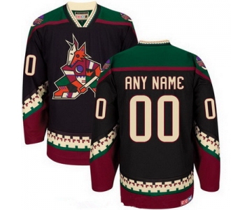 Men's Arizona Coyotes Black Throwback Custom CCM Vintage Hockey Jersey