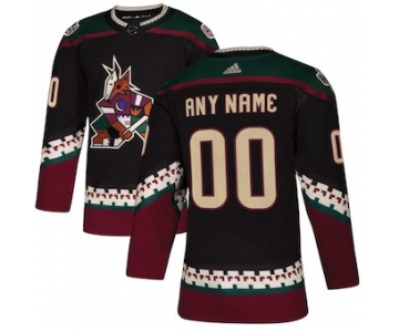 Men's Arizona Coyotes adidas Black Alternate Authentic Custom Jersey