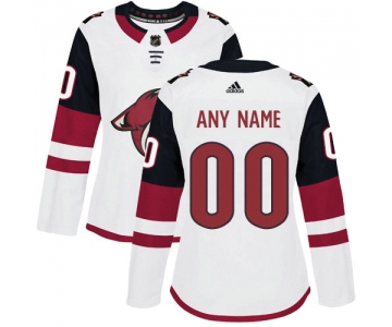 Women's Adidas Arizona Coyotes NHL Authentic White Customized Jersey
