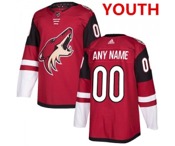 Youth Adidas Arizona Coyotes Customized Authentic Burgundy Red Home NHL Jersey