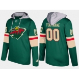 Adidas Wild Men's Customized Name And Number Green Hoodie