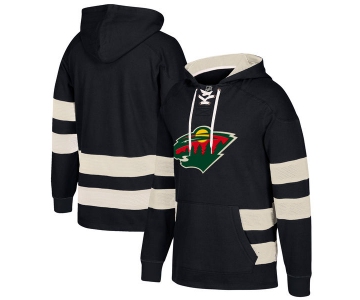 Minnesota Wild Black Men's Customized All Stitched Hooded Sweatshirt