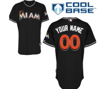 Kids' Miami Marlins Customized Black Jersey