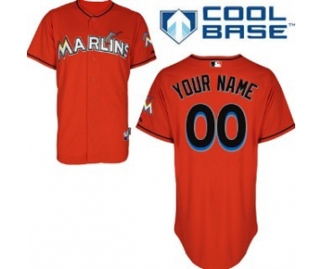 Kids' Miami Marlins Customized Orange Jersey