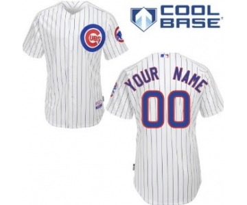 Kids' Chicago Cubs Customized White Pinstripe Jersey