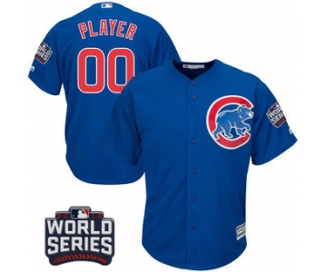 Men's Chicago Cubs Majestic Royal 2016 World Series Bound Alternate Custom Cool Base Team Jersey