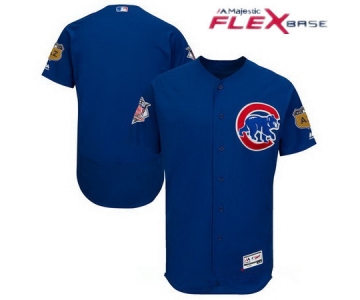 Men's Chicago Cubs Majestic Royal Blue 2017 Spring Training Authentic Flex Base Stitched MLB Custom Jersey
