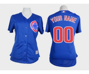 Women's Chicago Cubs Customized Blue Jersey