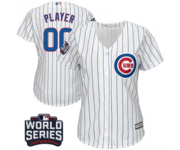 Women's Chicago Cubs Majestic White 2016 World Series Bound Home Custom Cool Base Team Jersey
