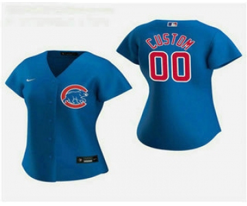 Women's Custom Chicago Cubs 2020 Royal Alternate Nike Jersey