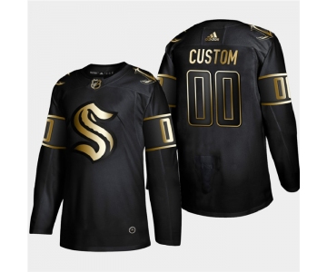 Seattle Kraken Custom Men's Adidas Black Golden Edition Limited Stitched NHL Jersey