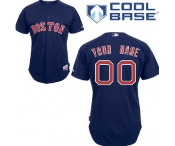 Men's Boston Red Sox Customized Navy Blue Jersey