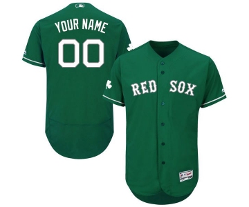 Mens Boston Red Sox Green Celtic Customized Flexbase Majestic MLB Collection Jersey