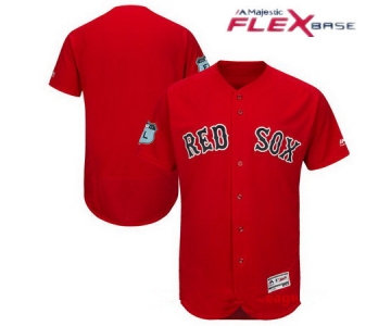 Men's Boston Red Sox Majestic Scarlet Red 2017 Spring Training Authentic Flex Base Stitched MLB Custom Jersey