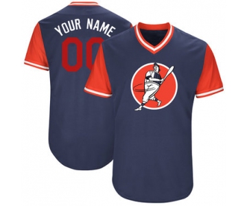 Red Sox Navy Men's Customized New Design Jersey