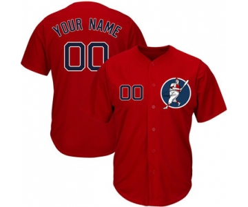 Red Sox Red Men's Customized Cool Base New Design Jersey
