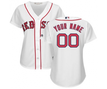 Women's Boston Red Sox Majestic White Home Cool Base Custom Jersey
