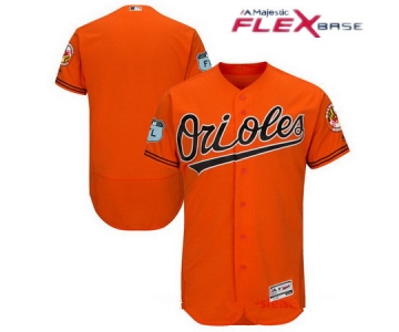 Men's Baltimore Orioles Majestic Orange 2017 Spring Training Authentic Flex Base Stitched MLB Custom Jersey