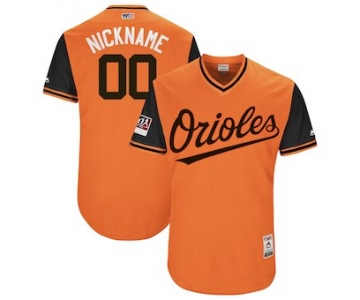 Men's Baltimore Orioles Majestic Orange 2018 Players' Weekend Authentic Flex Base Custom Jersey