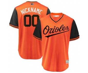 Men's Baltimore Orioles Majestic Orange 2018 Players' Weekend Cool Base Custom Jersey