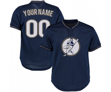 Astros Navy Men's Customized New Design Jersey