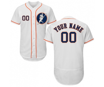 Astros White Men's Customized Flexbase New Design Jersey