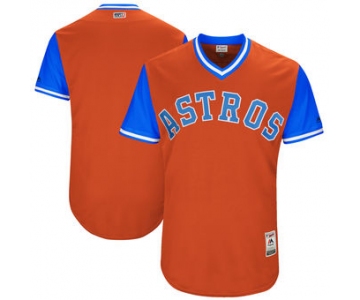 Custom Men's Houston Astros Majestic Orange 2017 Players Weekend Authentic Team Jersey