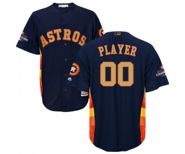 Houston Astros Navy 2018 Gold Program Men's Customized Cool Base Jersey