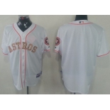 Kids' Houston Astros Customized White With Camo Jersey