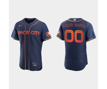 Men's Houston Astros Active Player Custom 2022 Navy City Connect Flex Base Stitched Baseball Jersey
