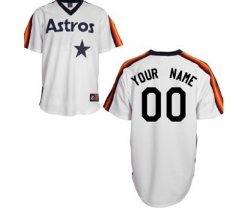 Men's Houston Astros Customized White Throwback Jersey