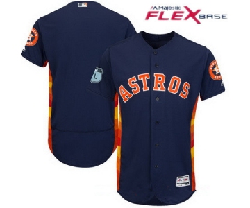Men's Houston Astros Majestic Navy Blue 2017 Spring Training Authentic Flex Base Stitched MLB Custom Jersey