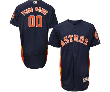 Mens Houston Astros Navy Blue Customized Flexbase Majestic MLB Collection Jersey